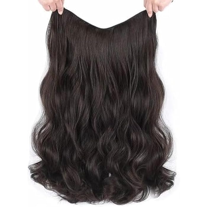 DILLARDS Extention Dark Brown Wig Long Wavy Synthetic Fiber Heat Fiber - Image 3